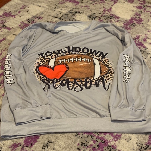 Touchdown Season Long Sleeve Tee - Gray - Picture 1 of 1
